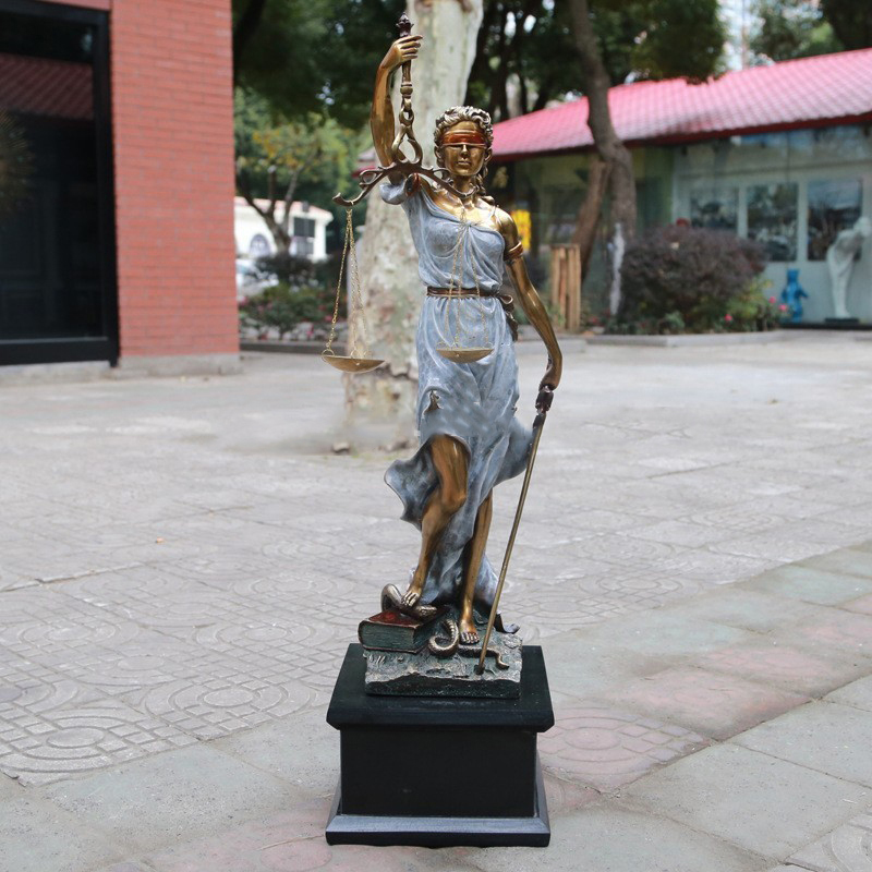 Lady Justice bronze art sculpture